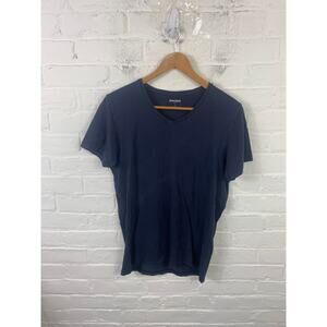 Bonobos Women's V-Neck T-Shirt Short Sleeve Cotton Solid Black Size Small